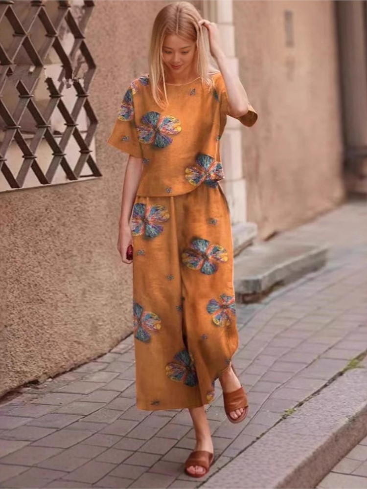 Linen Pant Wide - 2025 printemps été nouveau grande taille