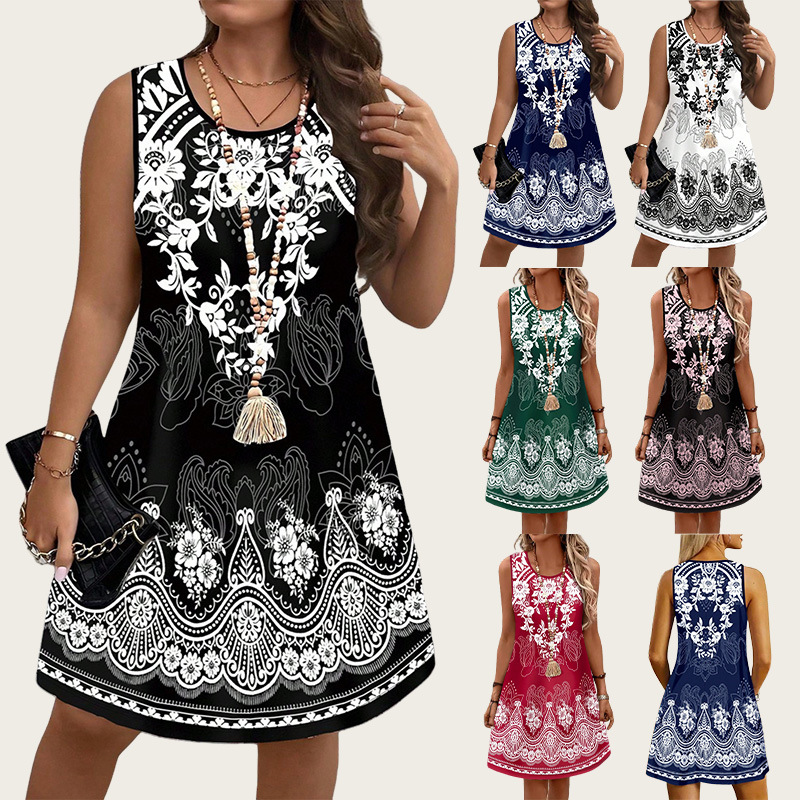 Romper Floral Print - Robes d'été 2026 style ethnique vintage