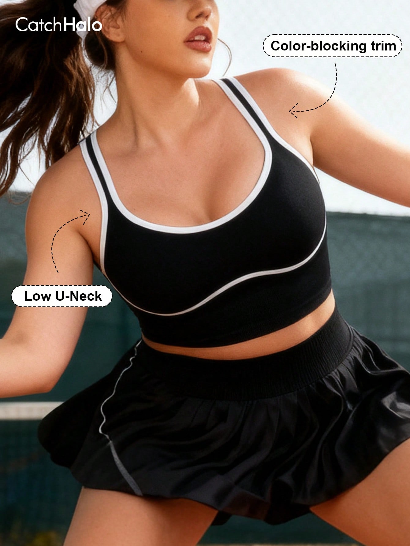 Crop Top Crochet - Bralette sans coutures grande taille pour