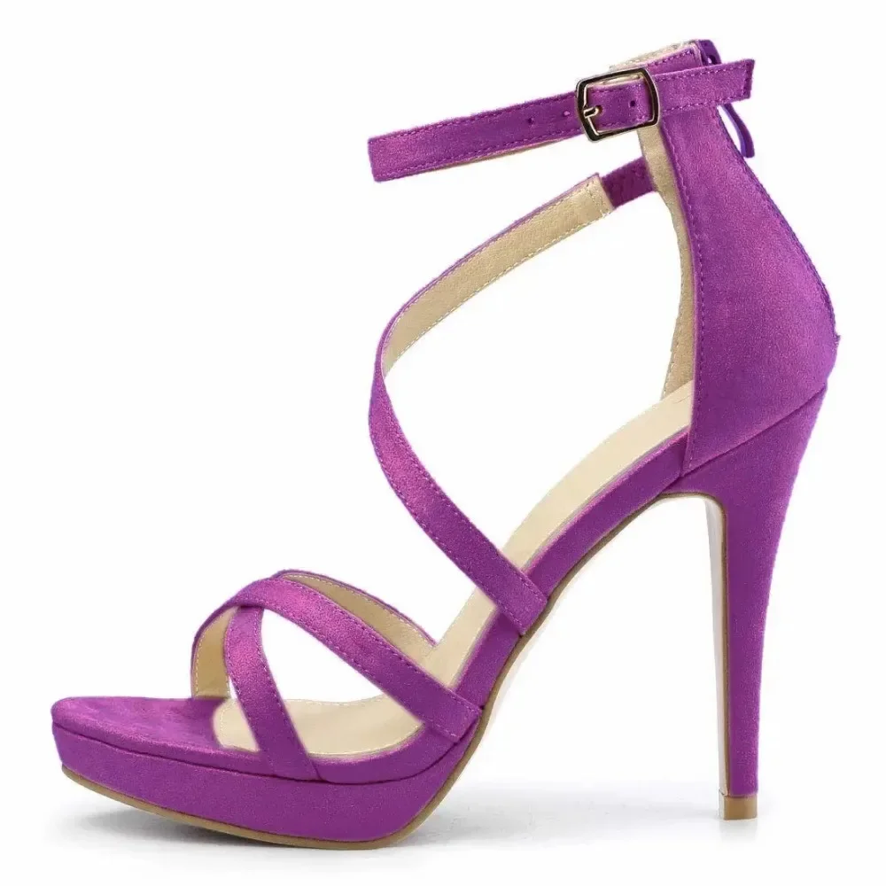 Sandal Strappy Heeled - Sandales pour femmes, talons aiguilles sexy