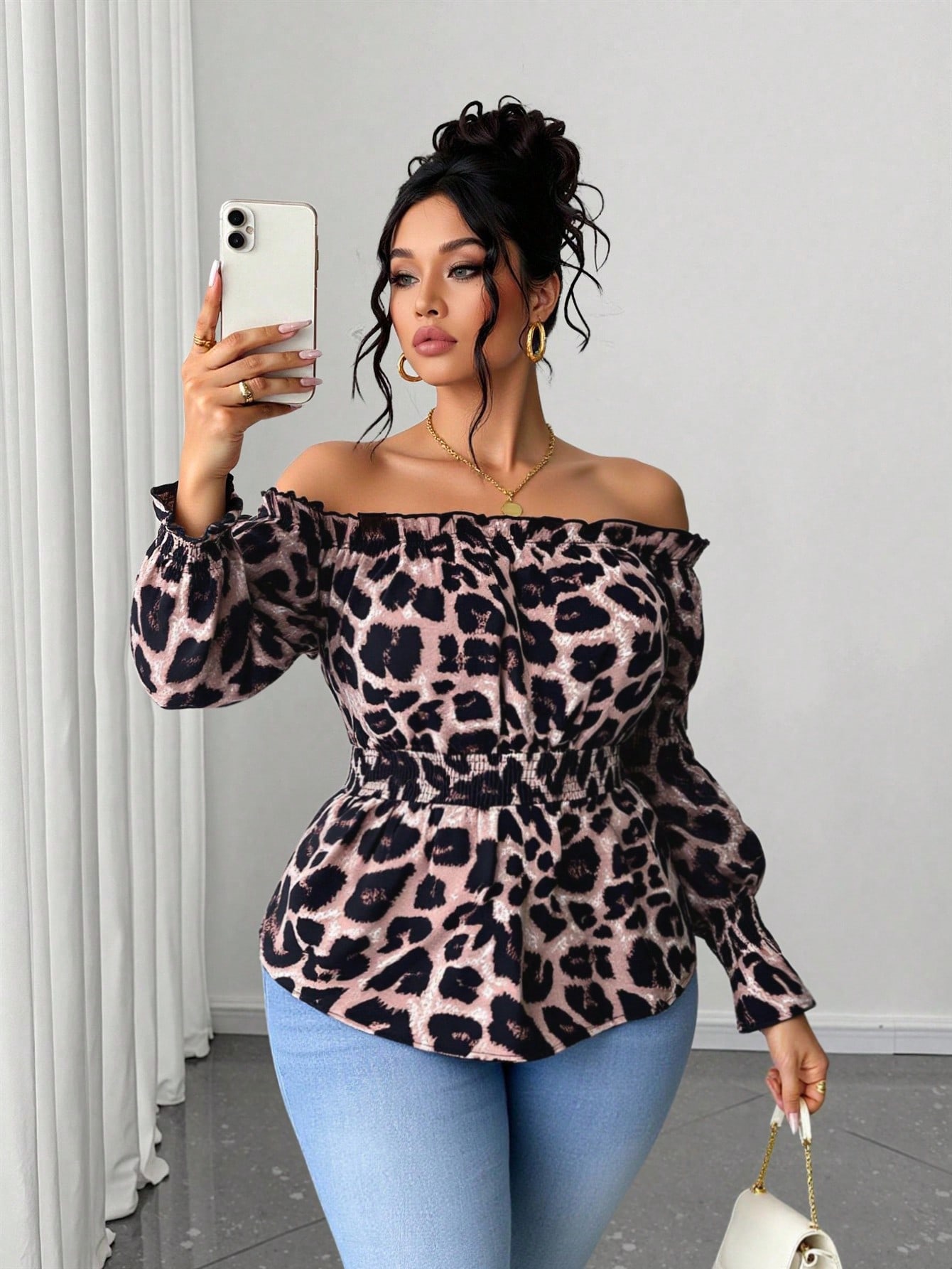 Chemisier à la mode à manches  - Blouse Off Shoulder avis et prix