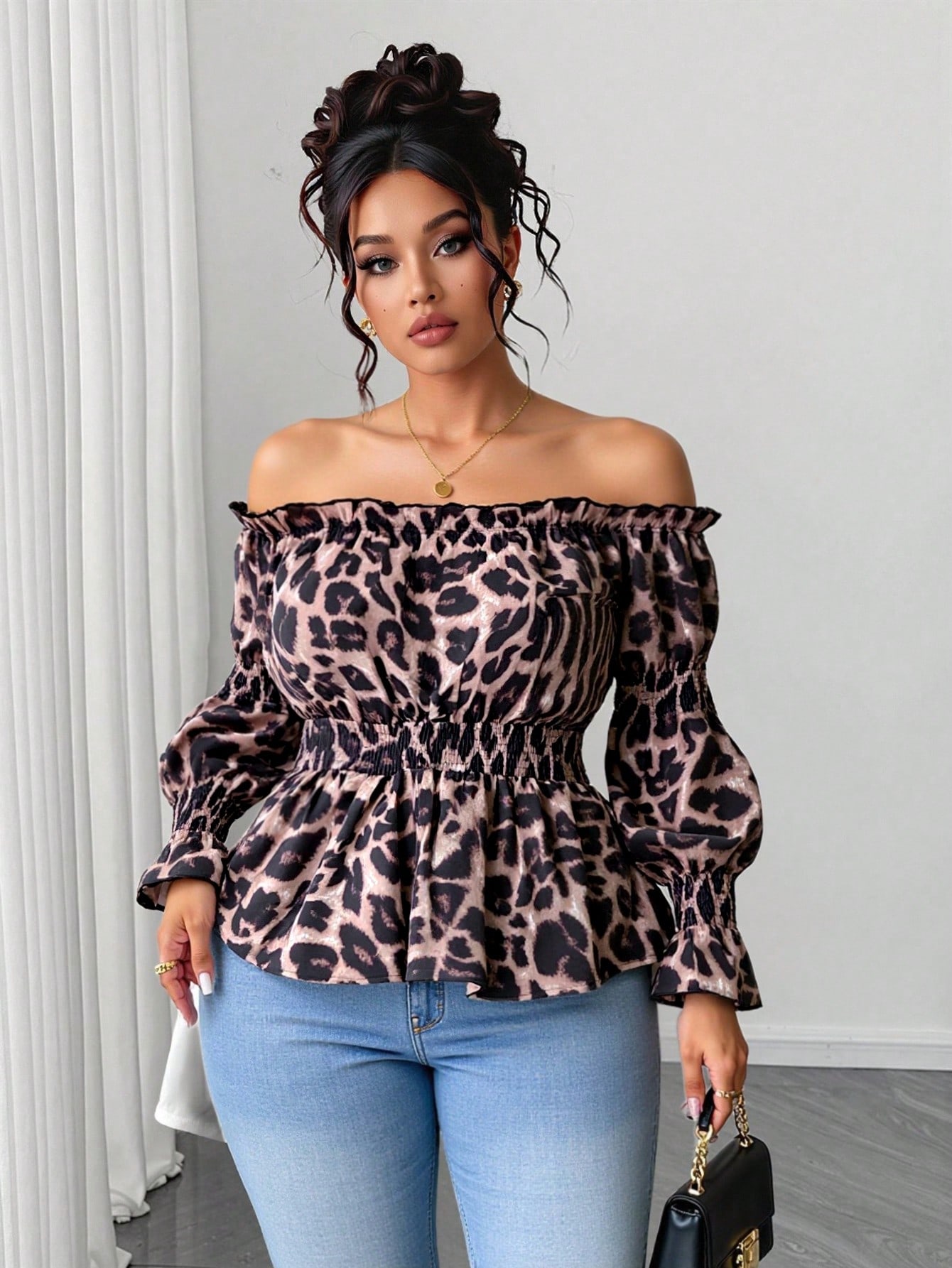 Chemisier à la mode à manches  - Blouse Off Shoulder avis et prix