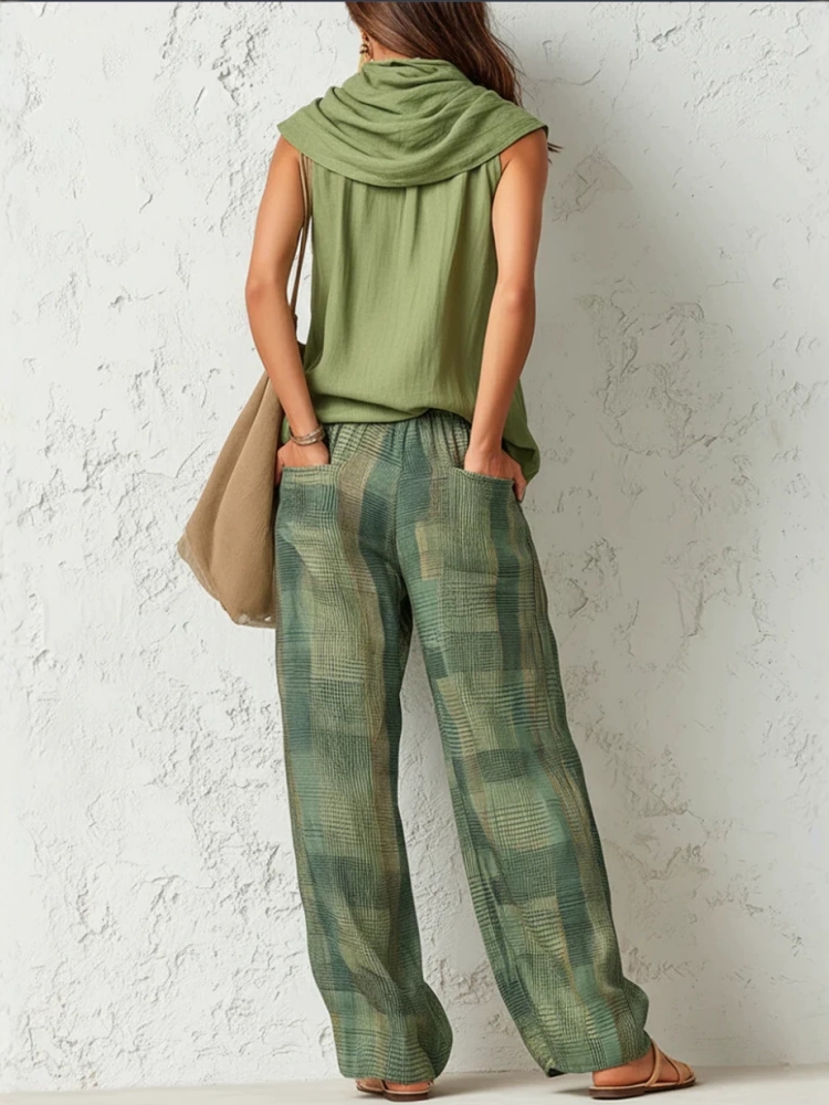 Nouvel ensemble d'été 2 pièces - Linen Pant Wide avis et prix