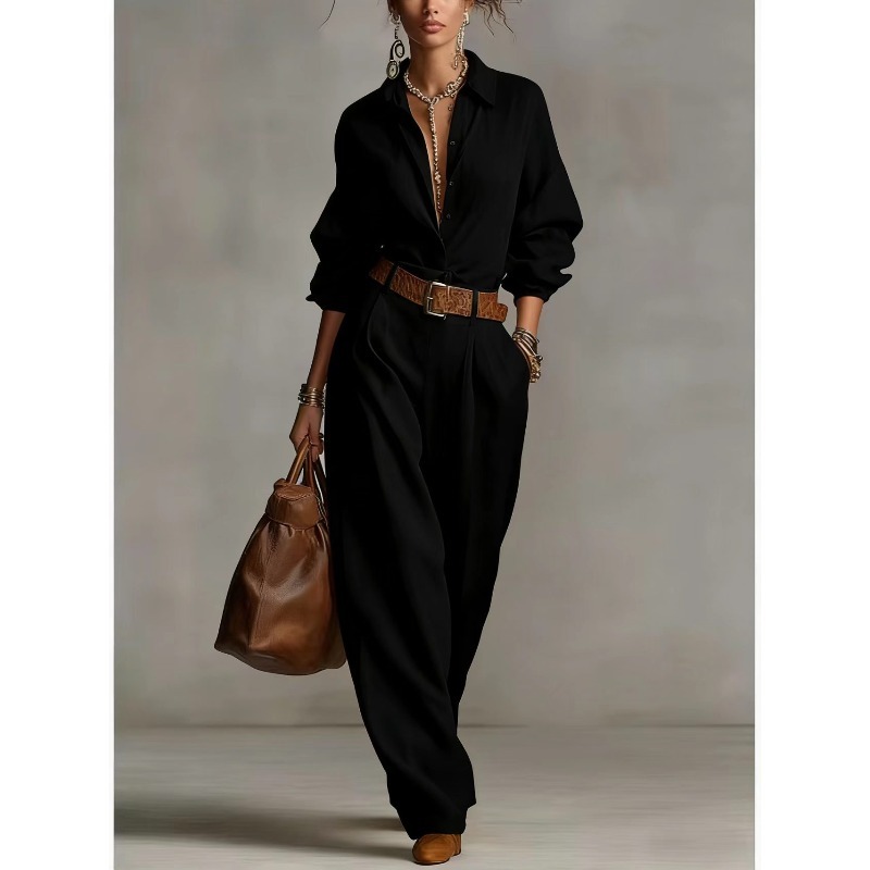 Ensemble Printemps-Été Élégant - Linen Pant Wide avis et prix