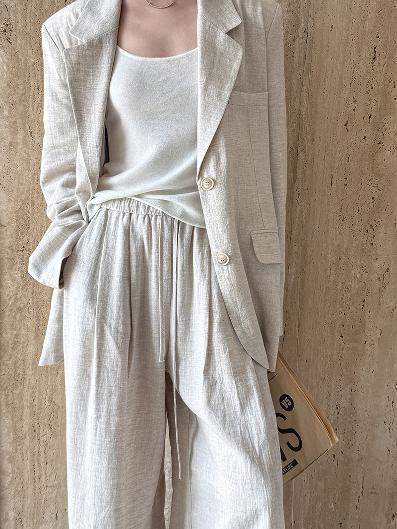 Automne haut de gamme lin maté - Linen Pant Wide avis et prix
