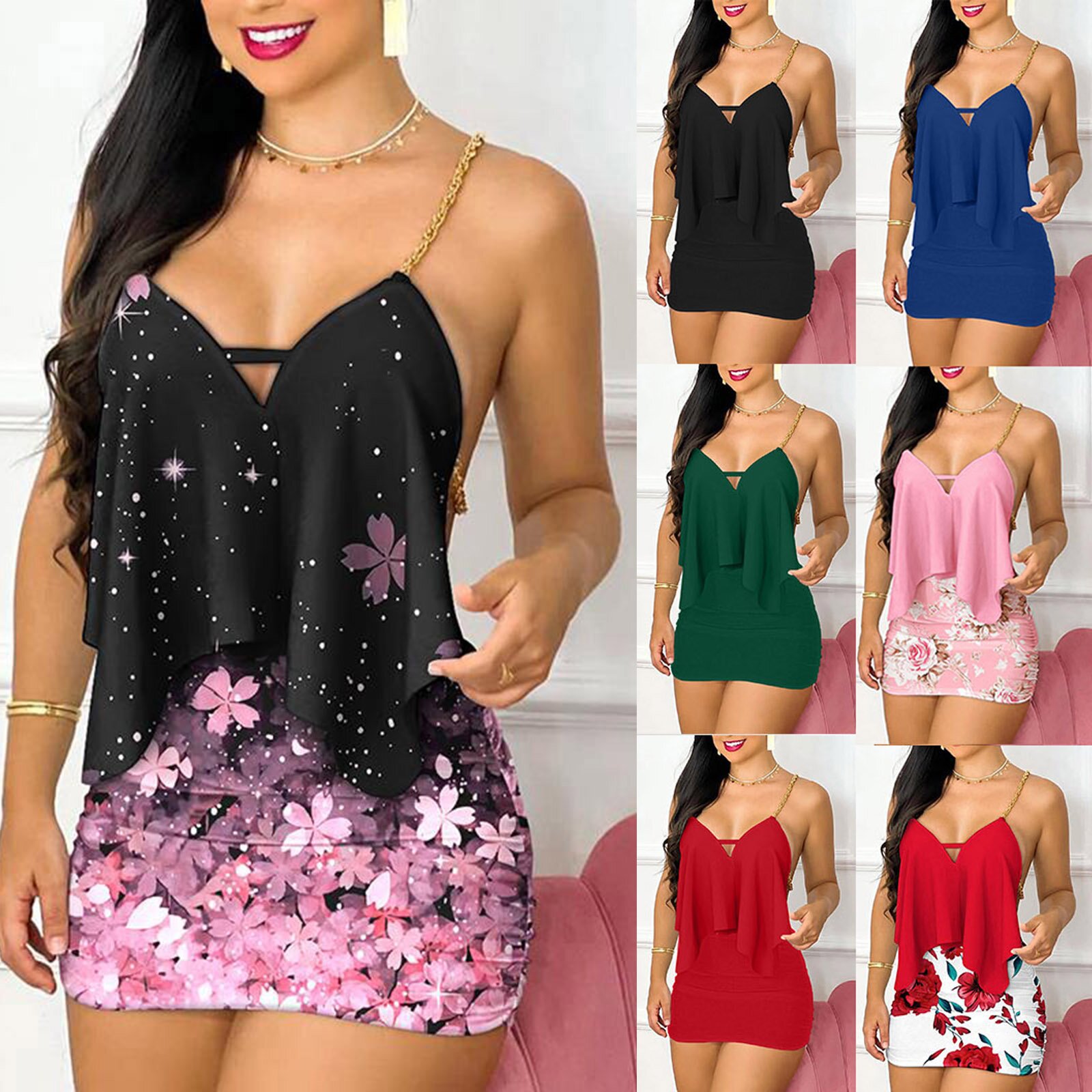 Robes d'été pour femmes, impri - Romper Floral Print avis et prix