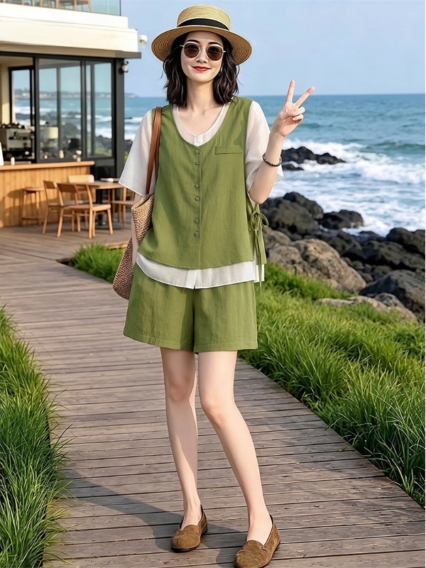 Ensemble en lin pour femme, st - Linen Pant Wide avis et prix
