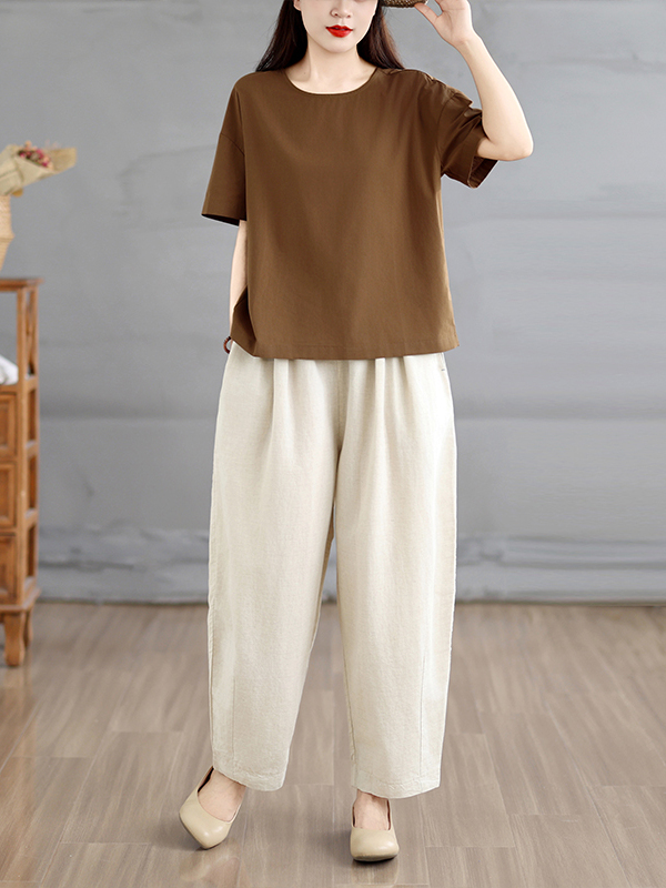 Ensemble deux pièces décontrac - Linen Pant Wide avis et prix